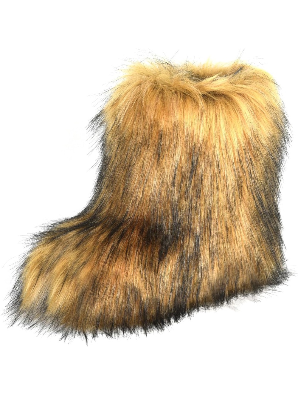 Women’s Faux Fur Winter Booties in Golden Brown